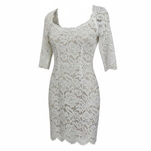 Imperial Women's Cream Lace Midi Dress Sz Small